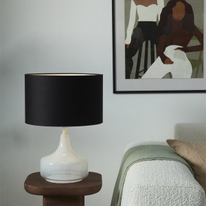Veioza/ Lampa de masa decorativa Reykjavik alb/ negru 232014 universul-luminii.ro