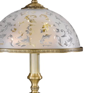 Veioza, Lampa de masa design clasic din alama si sticla 6202 102484 universul-luminii.ro