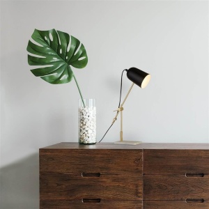 Veioza/Lampa de masa design decorativ Odyssey negru/auriu 140134 universul-luminii.ro
