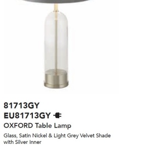 Veioza/Lampa de masa design decorativ Oxford nickel/gri 139834 universul-luminii.ro