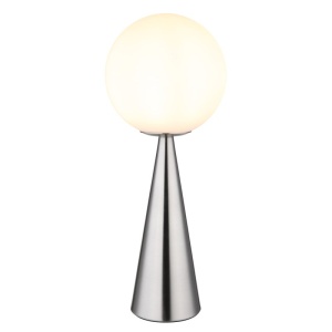 Veioza/Lampa de masa design modern PINPAL nickel/opal
