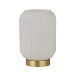Veioza, Lampa de masa din sticla alba Pearl