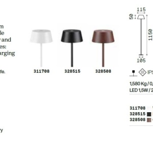 Veioza/Lampa de masa LED stil minimalist Pure tl negru 143484 universul-luminii.ro