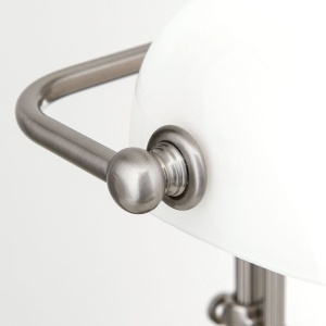 Veioza/Lampa de masa stil clasic HARVARD H-53cm satin/alb 235624 universul-luminii.ro