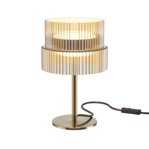 Veioza LED cu sticla canelata Scala bronz