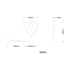 Veioza LED Lampa camera copii metal crom AMORE 250554 universul-luminii.ro
