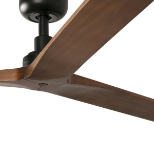 Ventilator aplicat tavan cu telecomanda KLIM M 125cm, negru/ nuc - Img 3