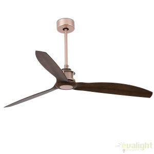 Ventilator cu telecomanda JUST cupru/ nuc 33399 59764 universul-luminii.ro