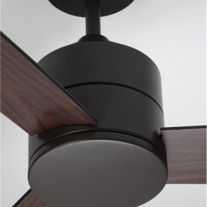 Ventilator de tavan cu telecomanda design modern AXEL negru/nuc 205074 universul-luminii.ro