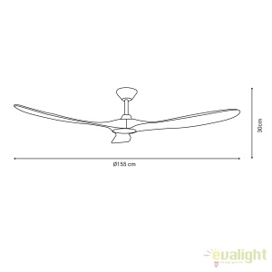 Ventilator de tavan ultrasilentios cu telecomanda BROMIEN 072316 SU 52614 universul-luminii.ro