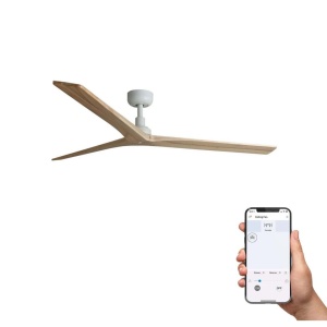 Ventilator smart sistem TUYA si telecomanda KLIM L 150cm, alb/ pin