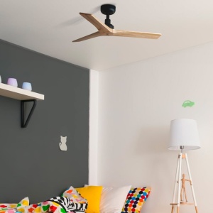 Ventilator smart sistem TUYA si telecomanda KLIM S 92,5cm, negru/ pin - Img 2