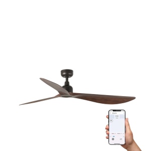 Ventilator tavan de exterior smart sistem TUYA si telecomanda IP44 OUTWOOD L maro/nuc
