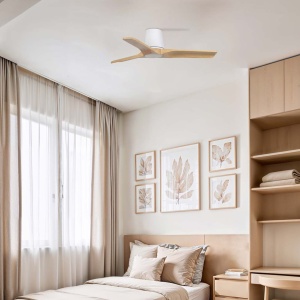 Ventilator tavan smart sistem TUYA si telecomanda HEYWOOD TUB S alb/pin