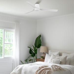 Ventilator tavan smart sistem TUYA si telecomanda PUNT TUB M alb