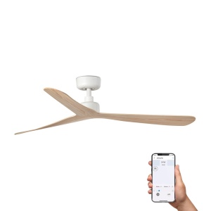 Ventilator tavan smart sistem TUYA si telecomanda ROCKER M alb/frasin