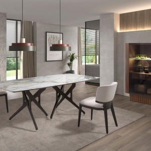 Vitrina, Bufet cu iluminat deosebit design LUX Walnut - Img 6