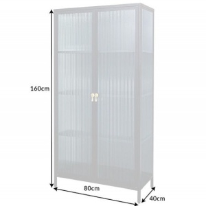 Vitrina moderna din metal si sticla Amsterdam 160cm - Img 2