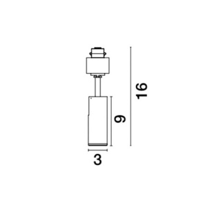 Accesoriu, Corp de iluminat pentru sina magnetica Buxton, Loop sau Sign, Nap 5W 3000K 80395 universul-luminii.ro