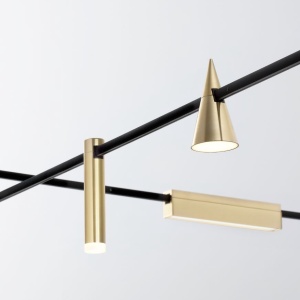 Accesoriu, Corp de iluminat pentru sistemul magnetic PUZZLE si GRAMMI, Tag alama satinata 188095 universul-luminii.ro