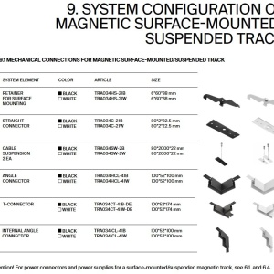 Accesoriu, Kit alb suspendare pentru sina magnetica Exility - Img 6