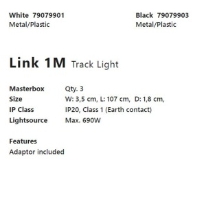 Accesoriu, Spot directionabil Eik negru, pentru sina Nordlux Link 243815 universul-luminii.ro