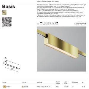 Accesoriu, Spot pentru Sistem Modular Magnetic Flarity, Basis alama 243155 universul-luminii.ro