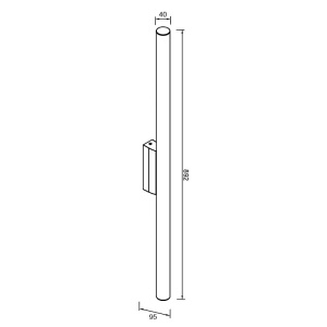 Aplica baie LED IP44 3000K 18W Antiga negru - Img 2