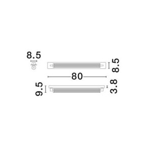Aplica baie LED, protectie IP44, L-80cm, Auriu, Fasko NVL-9236299 247735 universul-luminii.ro
