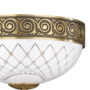 Aplica clasica design italian din alama, sticla 7002 RA-A.7012/2 102105 universul-luminii.ro
