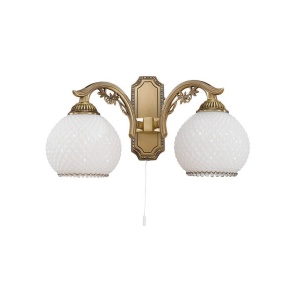 Aplica clasica din alama cu 2 brate design italian 8600 106855 universul-luminii.ro