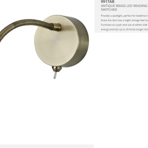 Aplica cu reader LED design minimalist Wall alama antic 9917AB SRT - Img 4