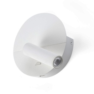 Aplica cu reader LED directionabil stil minimalist DUAS USB C alb