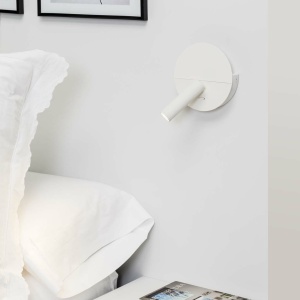 Aplica cu reader LED directionabil stil minimalist DUAS USB C alb - Img 2