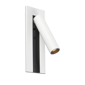 Aplica cu reader LED directionabil stil minimalist GABO USB C alb