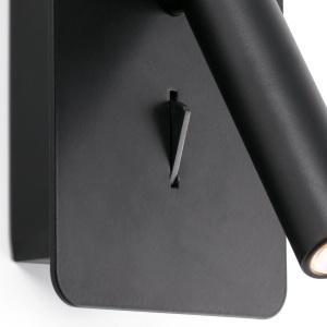 Aplica cu reader LED directionabil stil minimalist SUAU USB C negru - Img 2