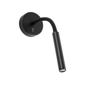 Aplica cu reader LED stil modern minimalist KALE neagra 62703