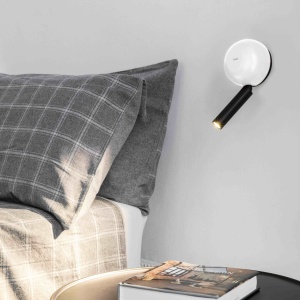 Aplica cu reader LED stil modern minimalist PRESS White 83395 universul-luminii.ro