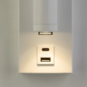 Aplica cu spot directionabil Marlow USB, alb - Img 3