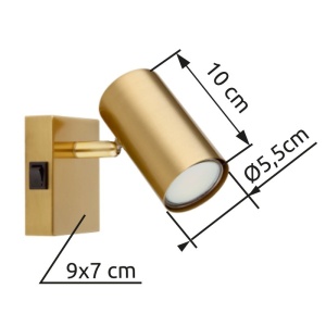 Aplica cu Spot directionabil stil minimalist ROBBY aurie 240045 universul-luminii.ro