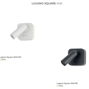 Aplica cu Spot LED reglabil LUGANO square alba 144535 universul-luminii.ro