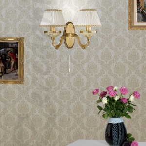 Aplica de perete clasica cu 2 brate din alama design italian 6522 204515 universul-luminii.ro