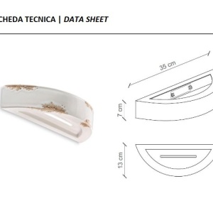Aplica de perete clasica realizata manual din ceramica TRIESTE 128735 universul-luminii.ro