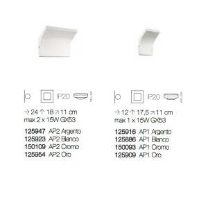 Aplica de perete cu lumina ambientala COMMODORE AP1 BIANCO 125886 66395 universul-luminii.ro
