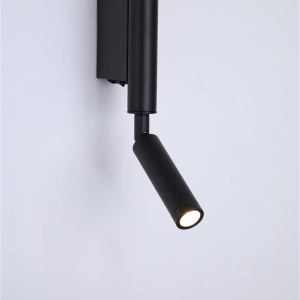 Aplica de perete cu reader LED Architect negru 628795 universul-luminii.ro