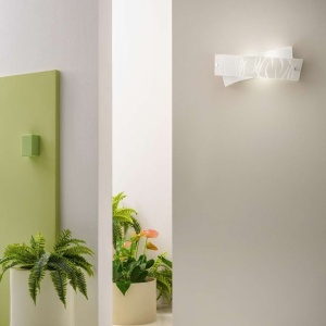 Aplica de perete cu sticla efect grafic AGNESE 227915 universul-luminii.ro