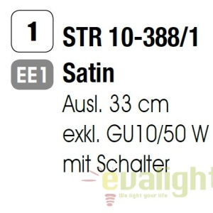 Aplica de perete cu un spot directionabil Seba Str 10-388/1 satin OR - Img 3