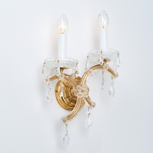 Aplica de perete de lux cristal Swarovski Maria Theresia-A 2L left verison 24K gold plated 99565 universul-luminii.ro
