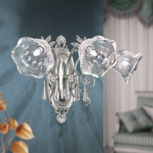 Aplica de perete design clasic LA BOHEME 3L, argintiu antic - Img 1