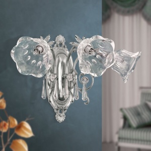 Aplica de perete design clasic LA BOHEME 3L, argintiu antic - Img 6